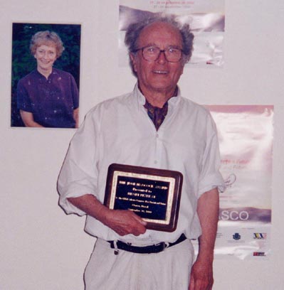 Dr. Henri Pezerat accepting the June Hancock Award.
