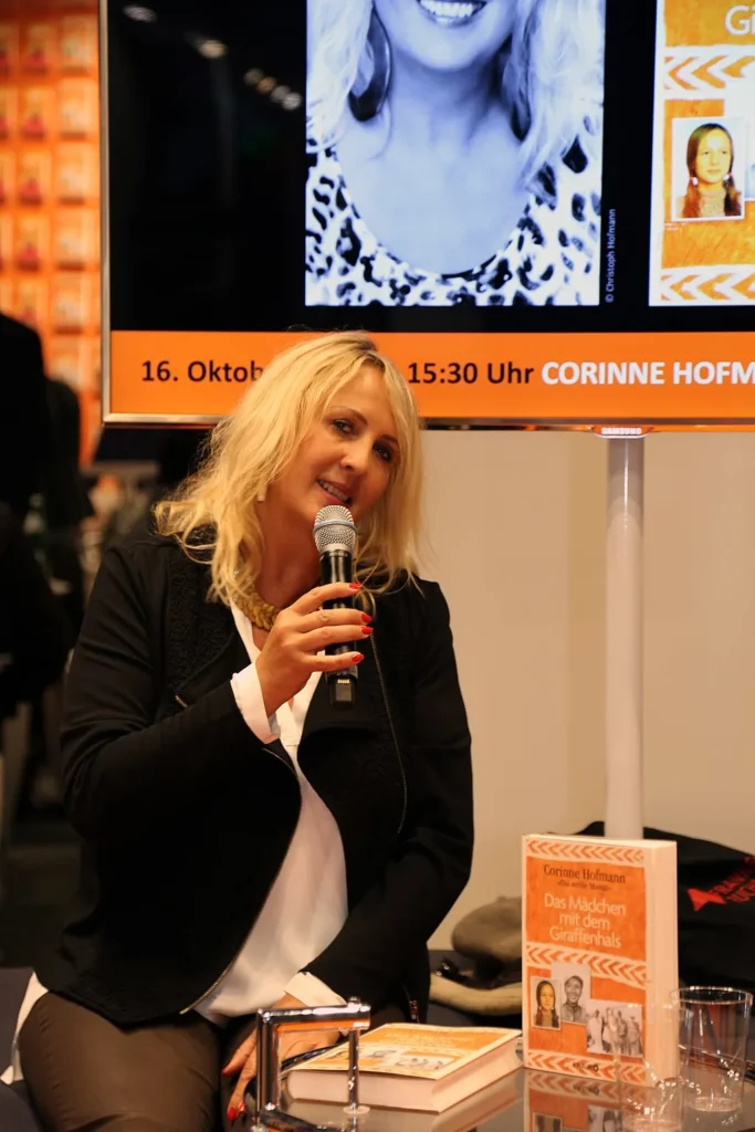 Corinne Hofmann, author of The White Masai, photographed at the Frankfurt Book Fair in 2015.