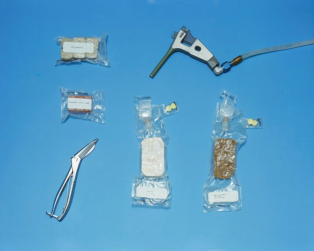 NASA’s Gemini 4 crew packed beef sandwiches, peaches, strawberry cereal cubes, and a water gun to rehydrate meals during their 1965 spaceflight.