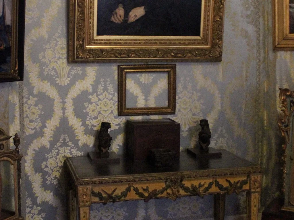 The interior of Fenway Court at the Isabella Stewart Gardner Museum in Boston preserves the eclectic vision of its founder, blending art, architecture, and natural light.