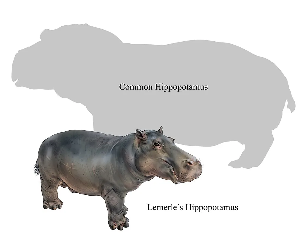 A speculative reconstruction of Lemerle’s hippopotamus created in 2019.