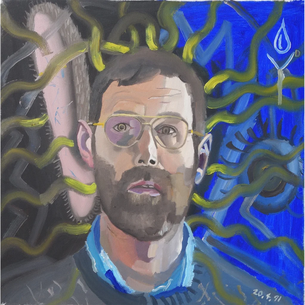 Bryan Charnley’s Self Portrait #2 was painted on April 20, 1991.