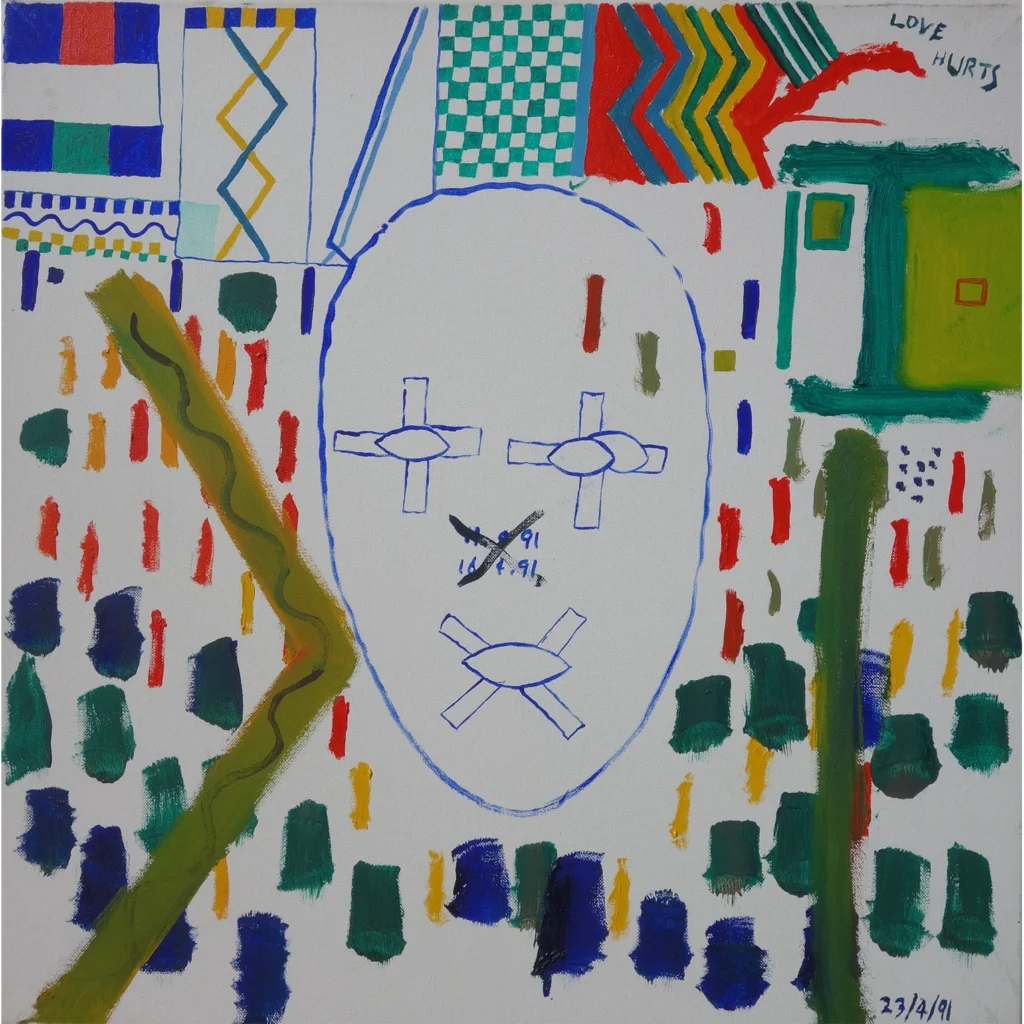 Bryan Charnley’s Self Portrait #3 was painted on April 23, 1991