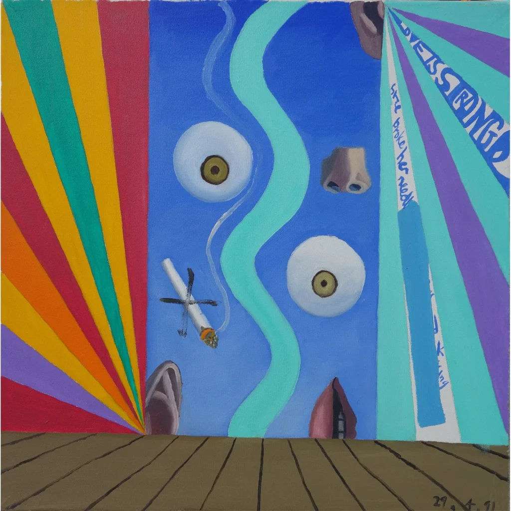 Bryan Charnley’s Self Portrait #5 was painted on April 29, 1991