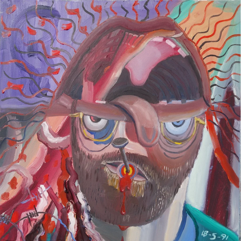 Bryan Charnley’s Self Portrait #9 was painted on May 18, 1991