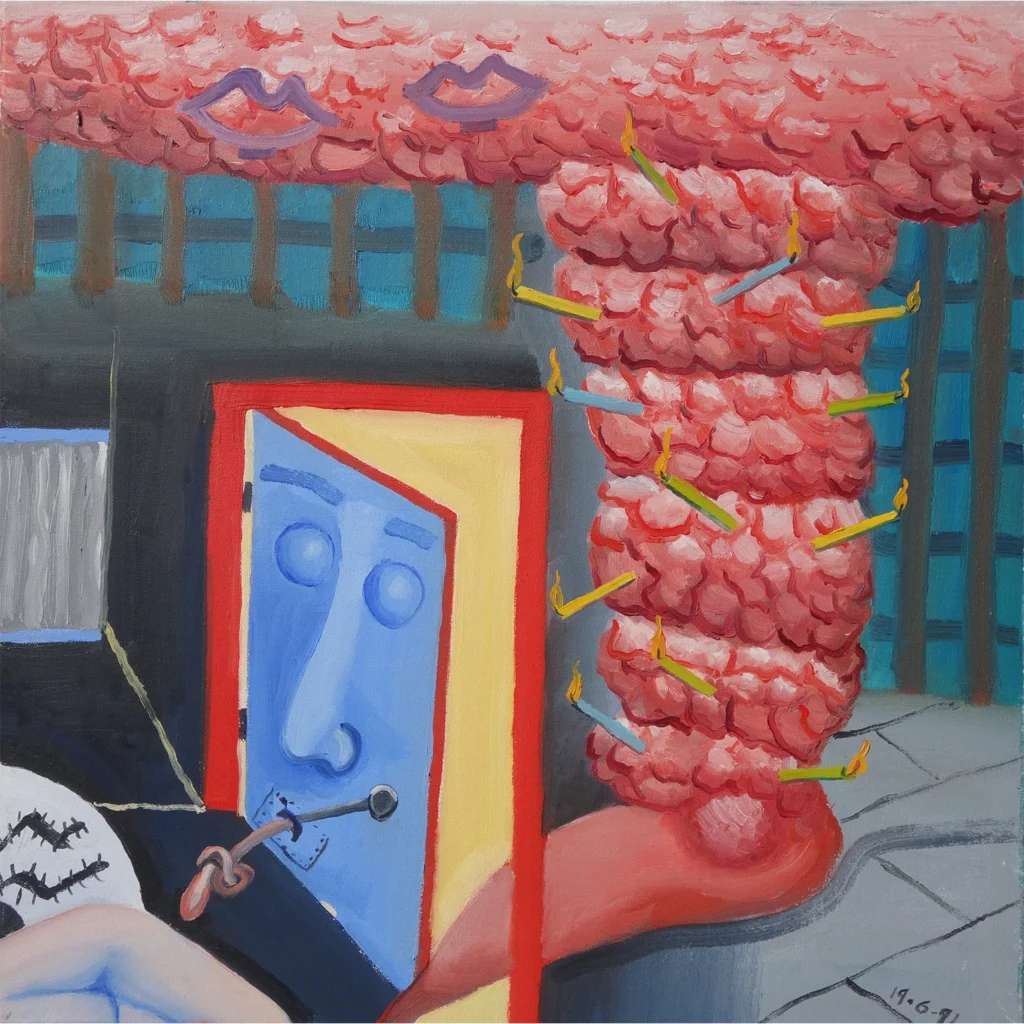 Bryan Charnley’s Self Portrait #14 was painted on June 19, 1991