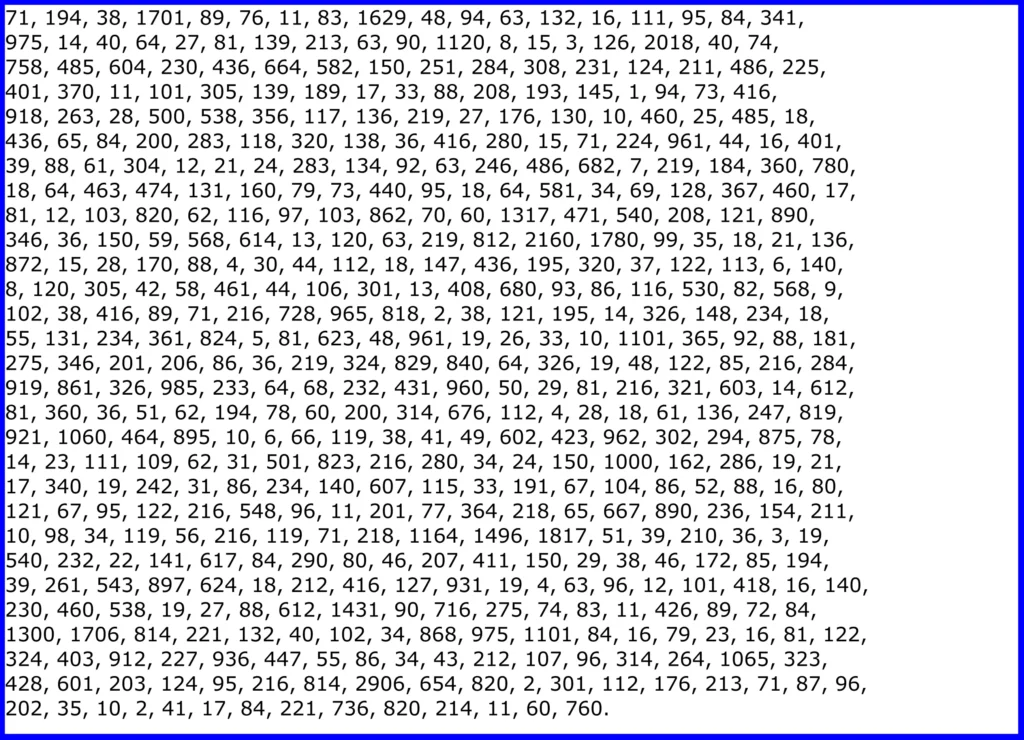 The first of the Beale ciphers
