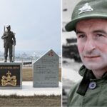 Léo Major colorised with Lévis monument to Zwolle liberation.
