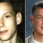 Side-by-side image of Norman Prater showing his unidentified 1973 facial case ID photo and an age-progressed image to age 55, after Dallas police identified him as a Rockport-area hit-and-run victim