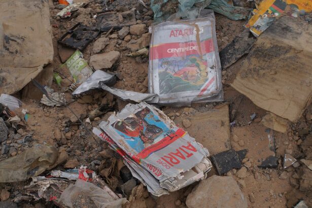 E.T. and Centipede Atari game packaging recovered from the Alamogordo landfill dig