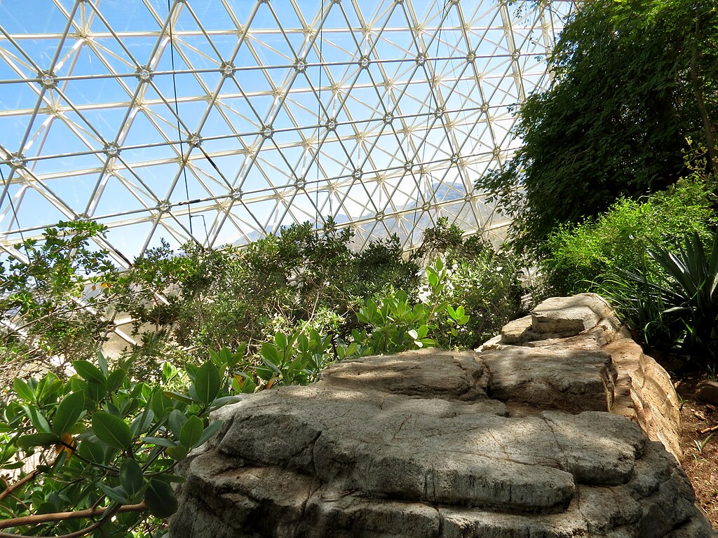 Biosphere 2 in Oracle Arizona viewed from the mangroves biome
