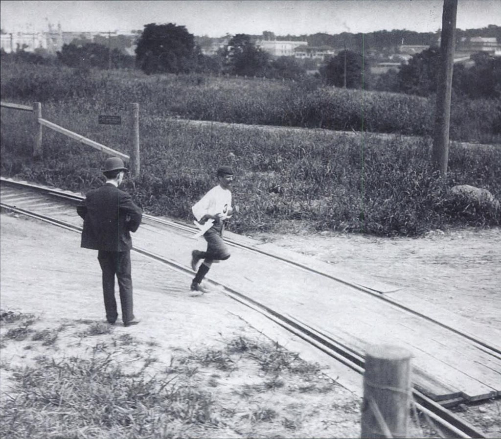 Cuban runner Felix Carvajal during the 1904 St. Louis Olympic marathon