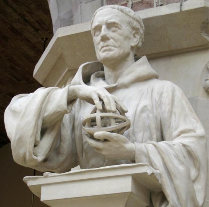 Portrait of Roger Bacon, the 13th century English friar and scholar linked by some theories to the Voynich Manuscript.