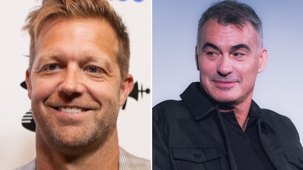 Composite image of Chad Stahelski and the John Wick 2014 red carpet, used in an article about how John Wick grew from a risky film into a franchise