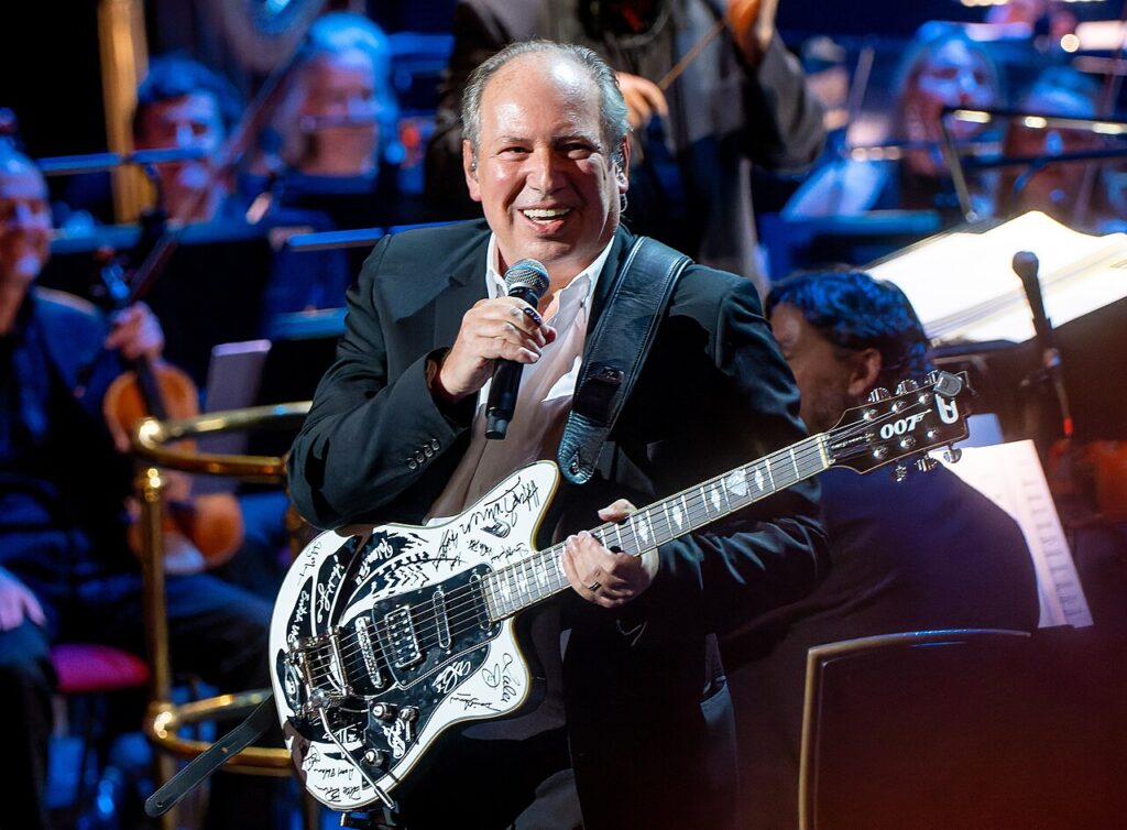 Hans Zimmer at the Royal Albert Hall in London during The Sound of 007 concert in 2022
