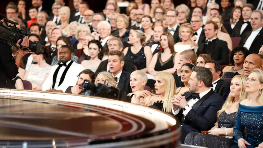 Hollywood audience at the 2017 Academy Awards ceremony
