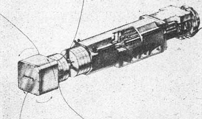 Drawing of the Project West Ford needle dispenser designed for the Cold War space experiment