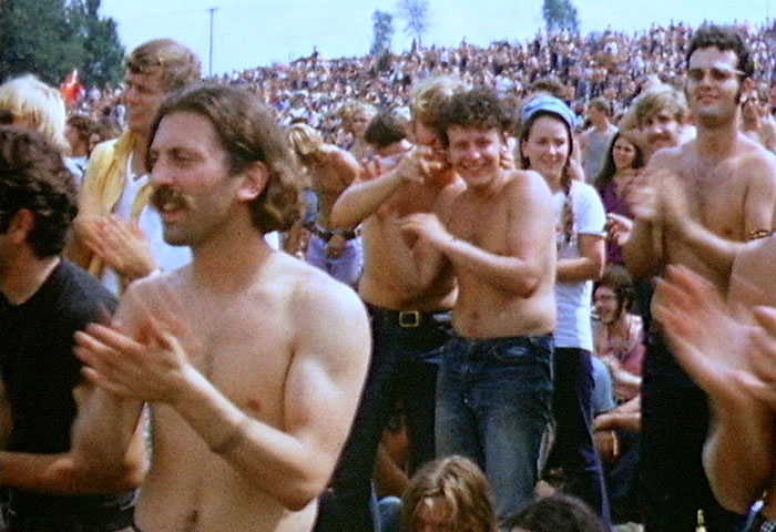 Festivalgoers at Woodstock on 15 August 1969 were one of the most iconic public gatherings of the counterculture era.