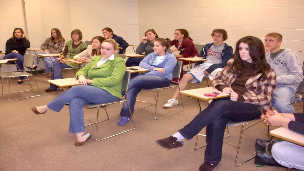 Students in a university classroom in Tennessee