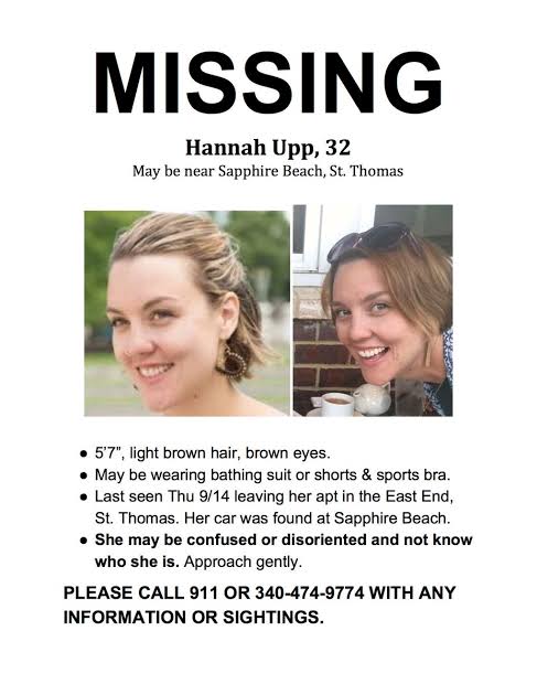 The official missing poster released by the police following Hannah's third disappearance. 