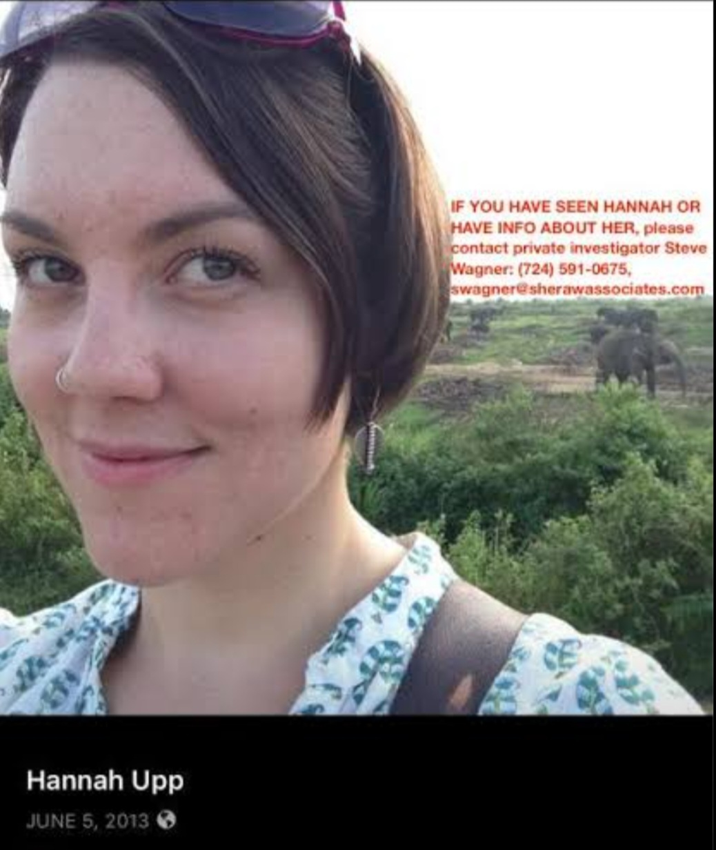 A missing poster with Hannah's then-recent photo, following her second disappearance. 