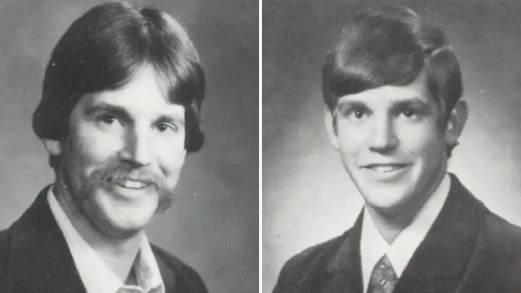 Leonard Dirickson in 1990 (left) and as a high school senior in 1976 (right). 