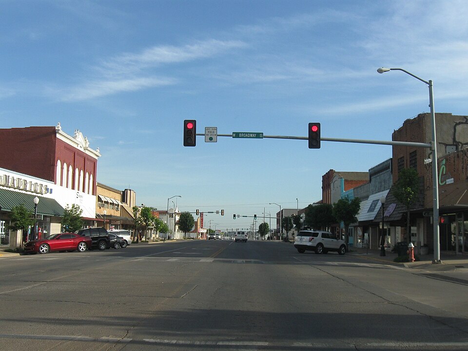 Downtown Elk City, Oklahoma. 