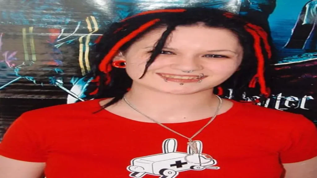 Sophie Lancaster in a red top