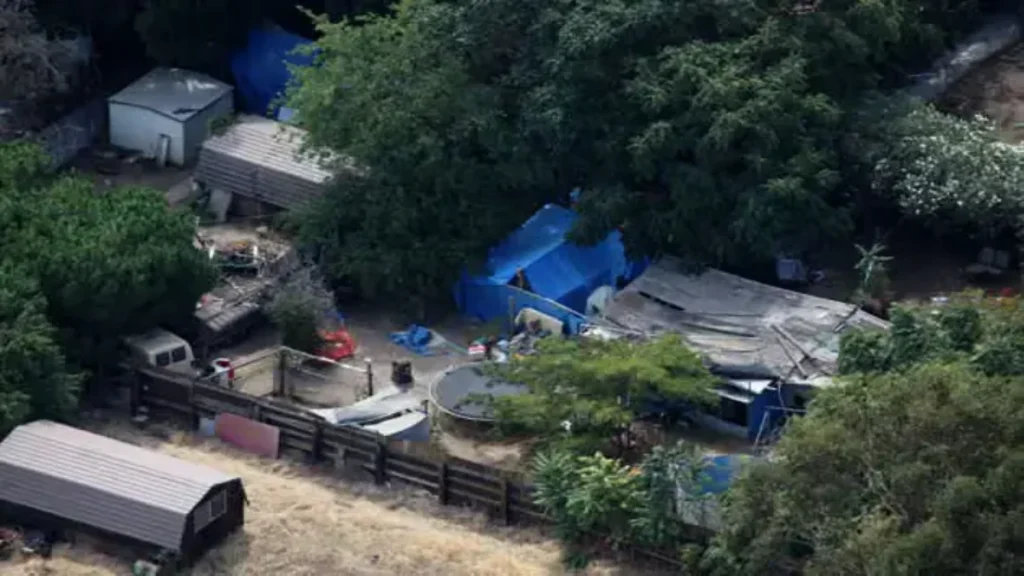 Secret garden: Ms Dugard was confined in a makeshift prison of sheds and tents