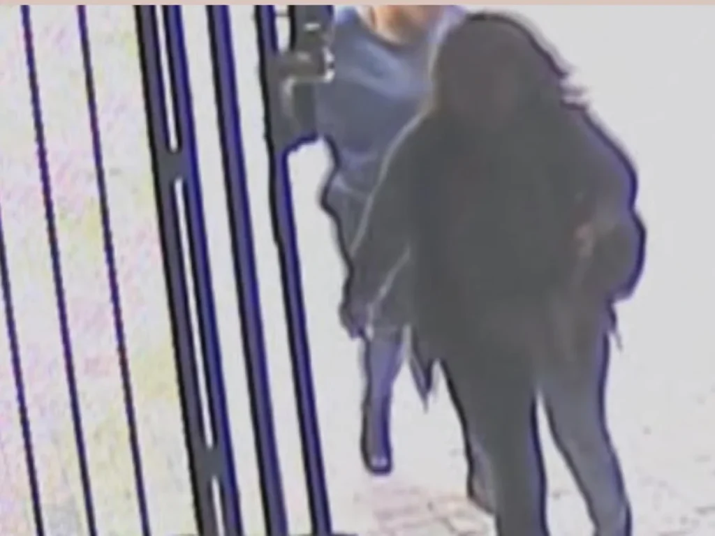 Security footage shows Olga Kasian rushing through the gate of Iana Kasian and Blake Leibel’s West Hollywood condo after another resident opened it, as she desperately searched for her daughter before Iana’s body was found.
