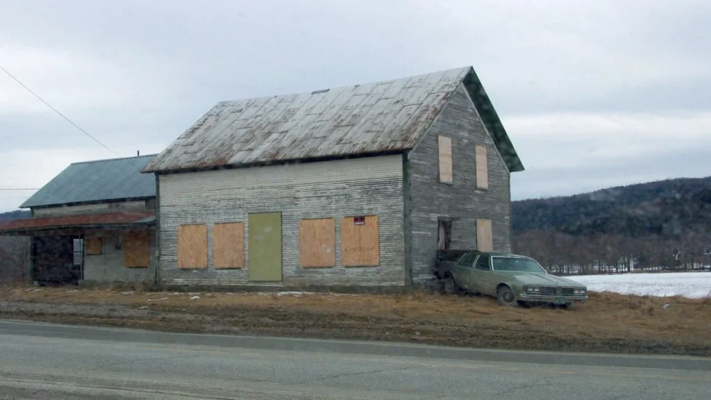 Brianna Maitland’s green Oldsmobile found backed into the side of the abandoned Dutchburn farmhouse in Vermont.