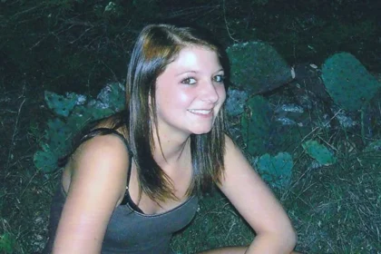 A missing persons investigation photograph showing 15-year-old Kayla Berg smiling outdoors