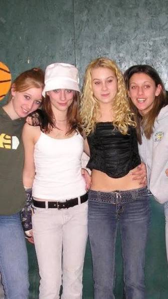 Group photo of Brianna Maitland’s acquaintances, with Keallie Lacross identified as third from the left.