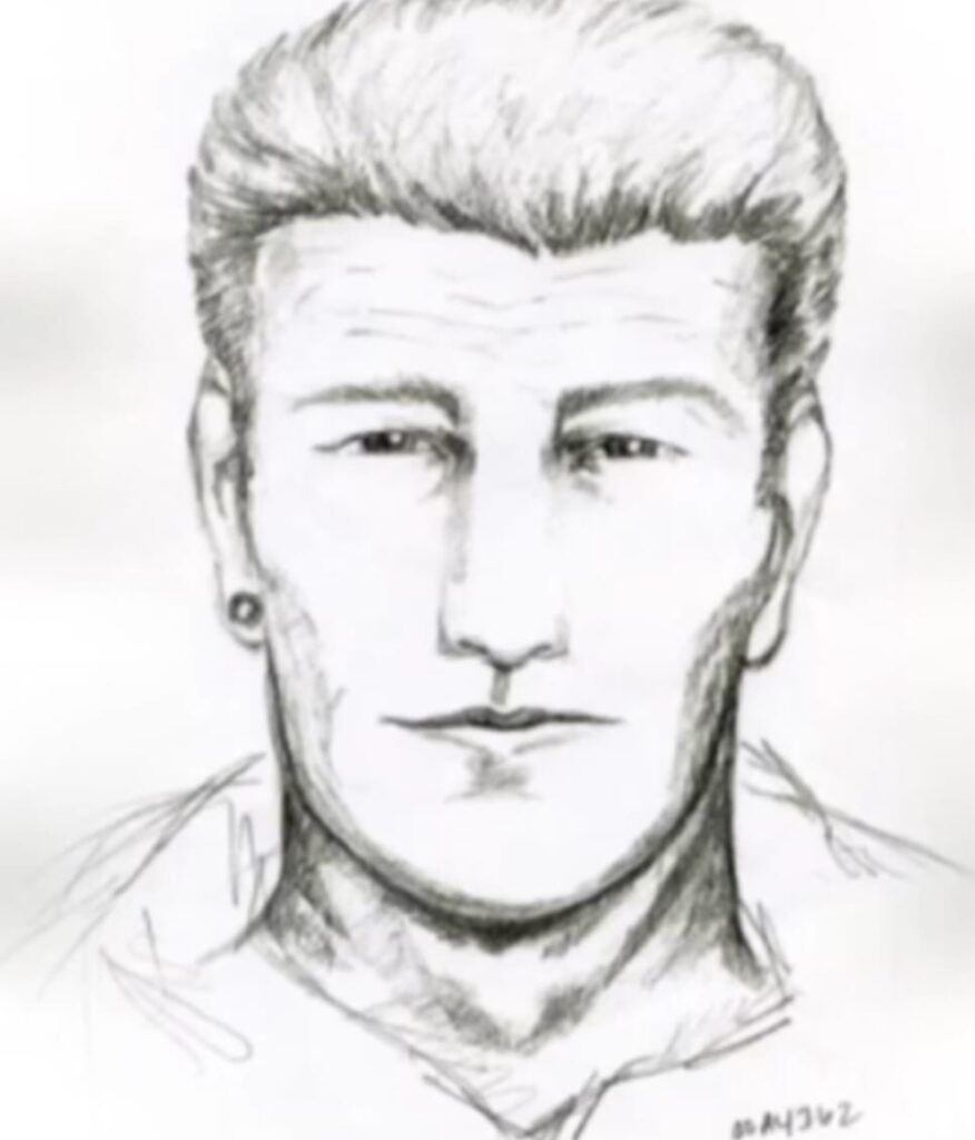 Police composite sketch of the unidentified man known as Barry in the Leah Roberts investigation.