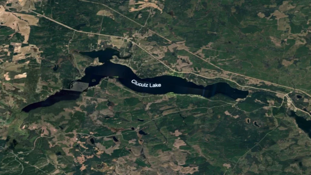 View of Cluculz Lake in British Columbia, a location connected to Ronnie Jack’s final known phone call.