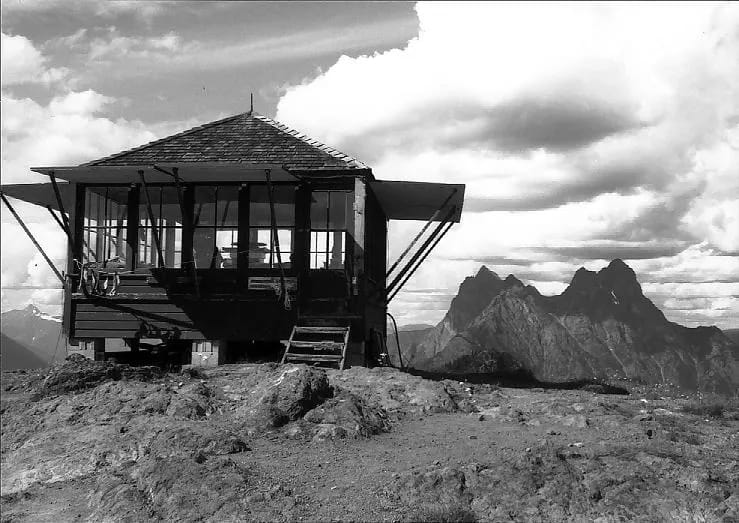 Historic Desolation Peak fire lookout in Washington associated with Jack Kerouac.
