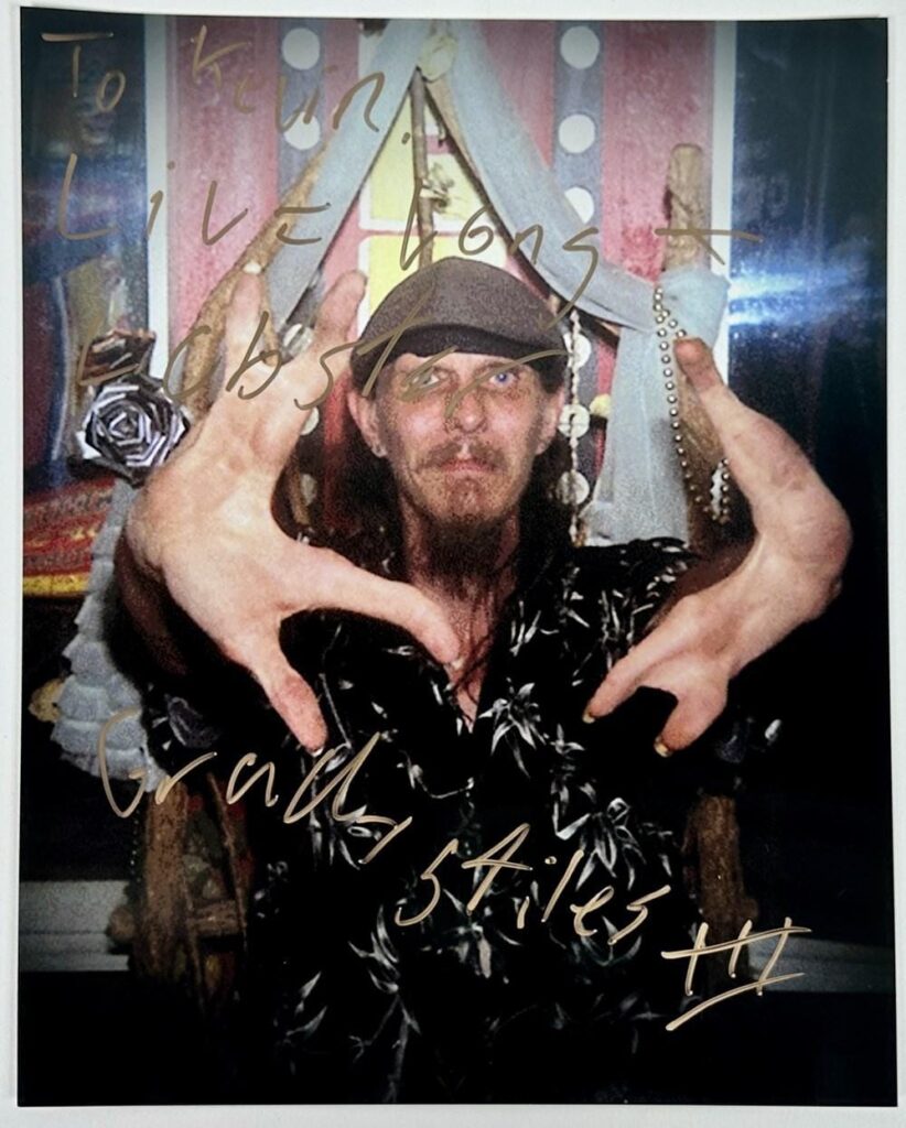 Signed portrait of Grady Stiles III.