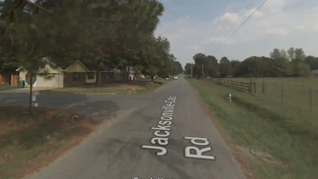 Current street view of Jacksonville Cato Road in Gravel Ridge, Arkansas, near Darla Harper’s former apartment.