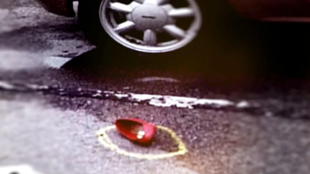 Police find Jodi's high-heeled red shoe next to her car