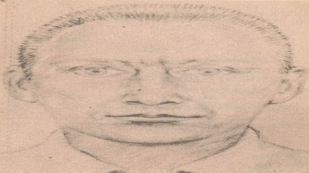 The official 1974 law enforcement composite sketch of the primary suspect, using the alias "John Marshall," who is wanted by the FBI