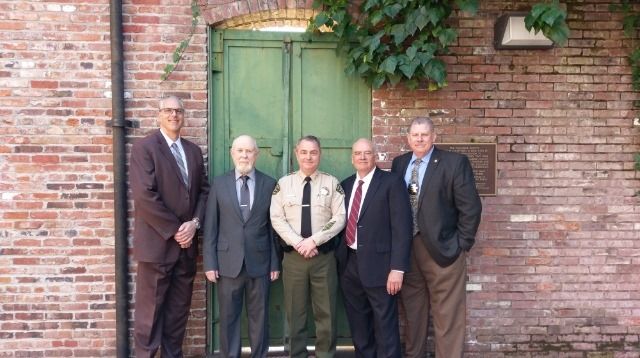 Retired investigator Steve Clark, second from left, with members of the Tuolumne County cold case unit.