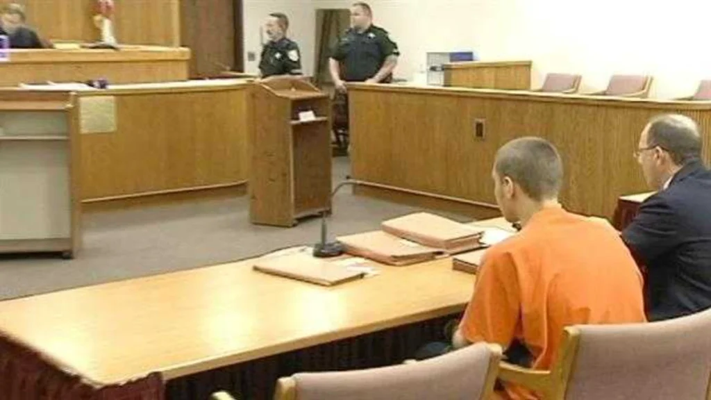 Tyler hadley in court as Attorneys use an insanity defense during his murder trial.