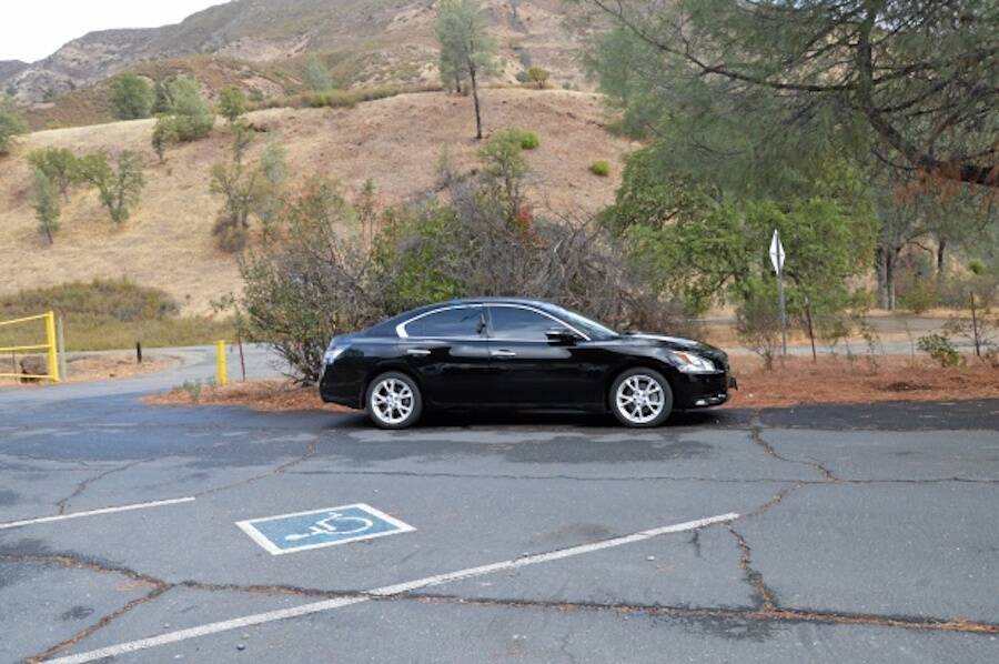 Rico Harris’s black Nissan Maxima parked near Cache Creek after his 2014 disappearance.