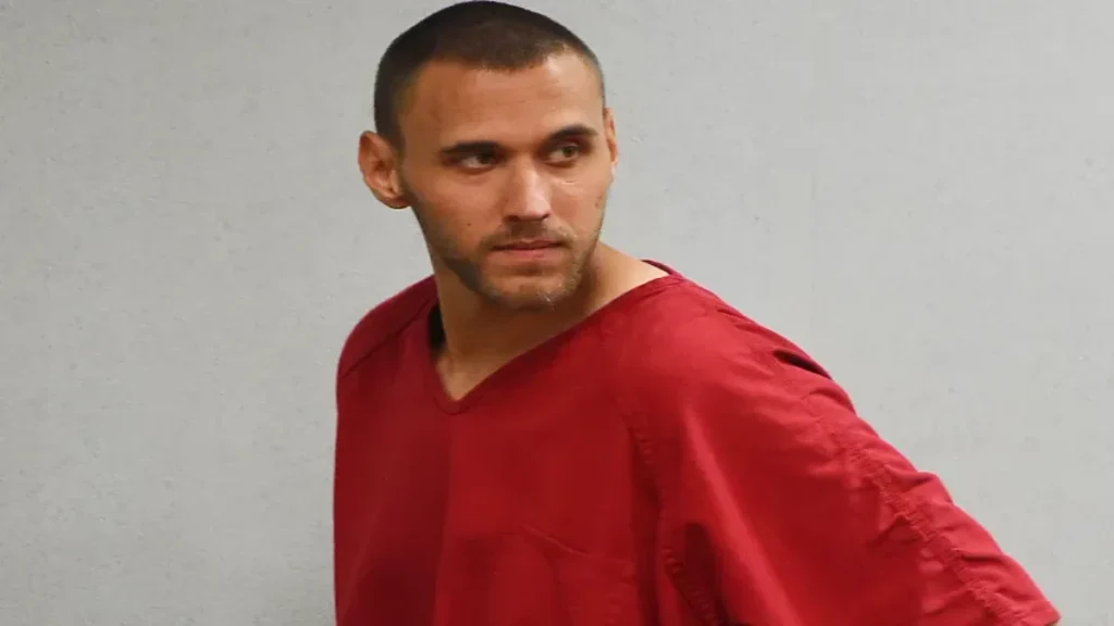 Tyler Hadley inside a courtroom during his December 20, 2018, resentencing hearing at the St. Lucie County Courthouse in Fort Pierce, Florida.
