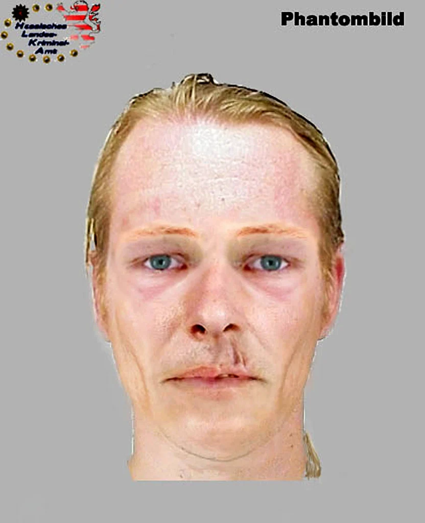 Police composite sketch of the unidentified suspect in the Tristan Brübach murder case.