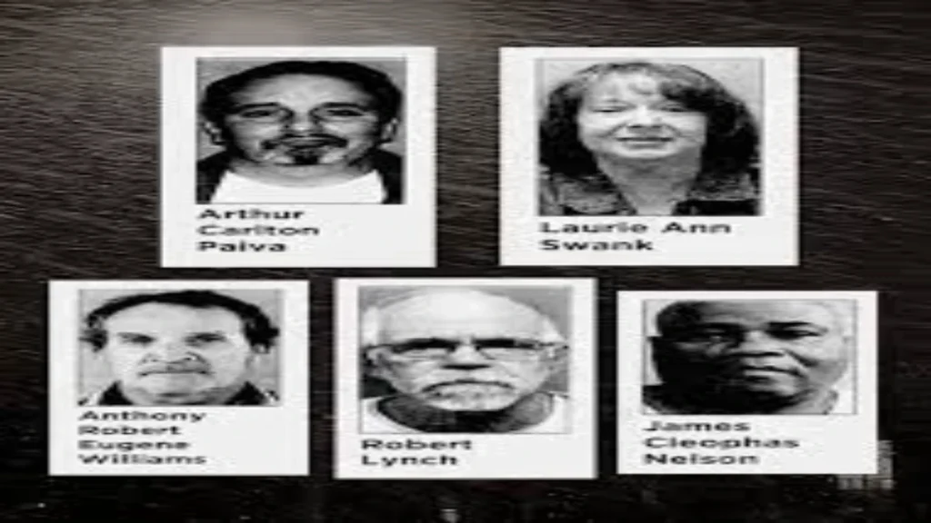 Five of the co-defendants convicted in the 1979 rape and murder of Janet Chandler.