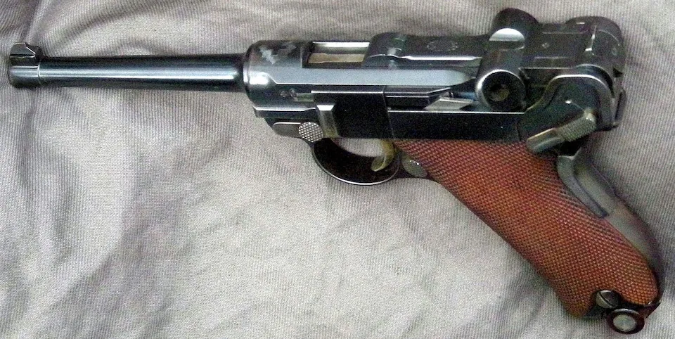A Luger pistol similar to the one found in an Alpine lake
