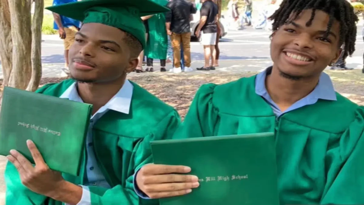 Qaadir and Naazir Lewis celebrate their graduation day.
