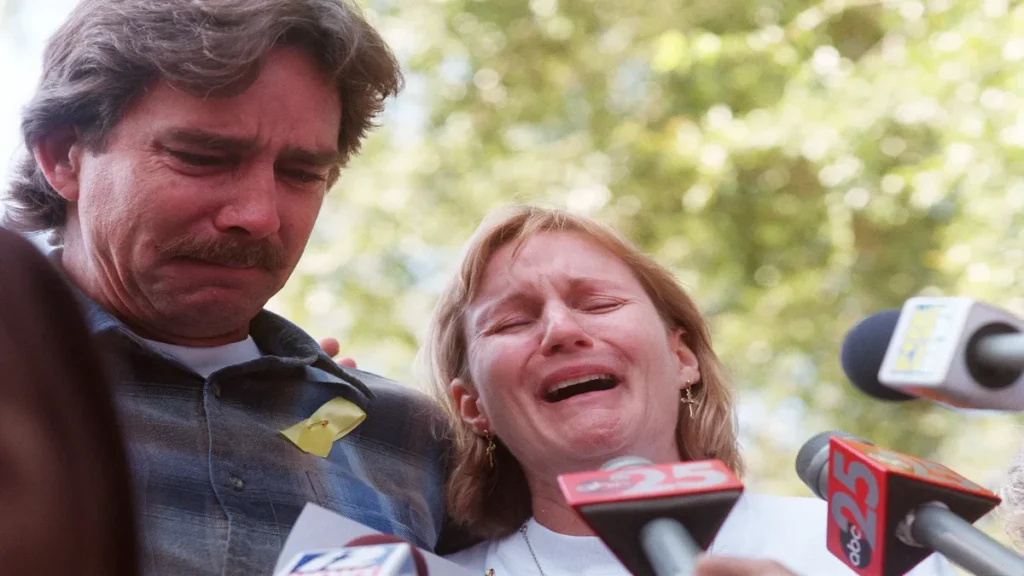 Steve and Sheila Clifton at a press conference during the search for their daughter, Maddie Clifton.