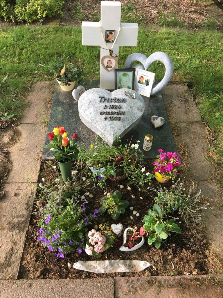 Memorial dedicated to Tristan Brübach in Frankfurt-Höchst, Germany.